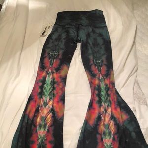 Teeki eagle feather bell bottoms